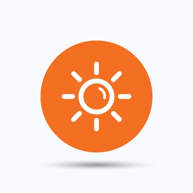 Güneş simgesi. Güneşli hava işareti.