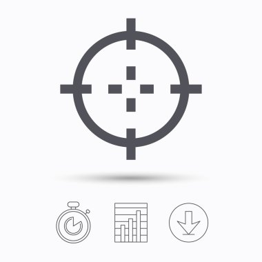 Hedef simgesi. Crosshair amaç işareti.