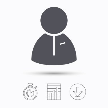 Kullanıcı simgesi. İnsan kişi işareti.