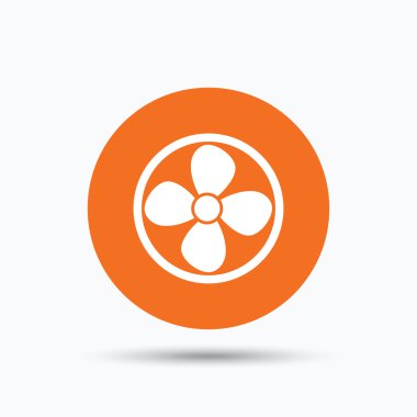 Havalandırma simgesi. Hava havalandırma veya fan işareti.