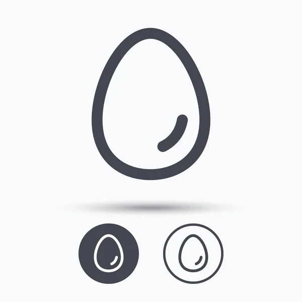 Icono de huevo. signo de comida de desayuno . — Archivo Imágenes Vectoriales