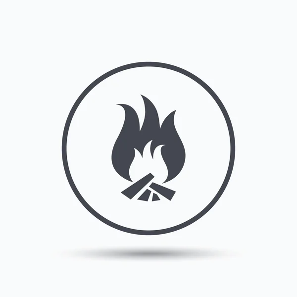 Icône feu. Flamme de feu de joie flamboyant signe . — Image vectorielle