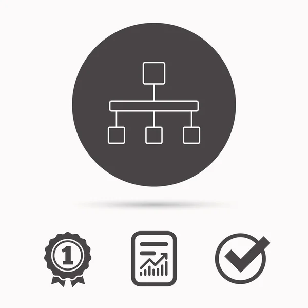 Icône de la hiérarchie. Organigramme signe . — Image vectorielle