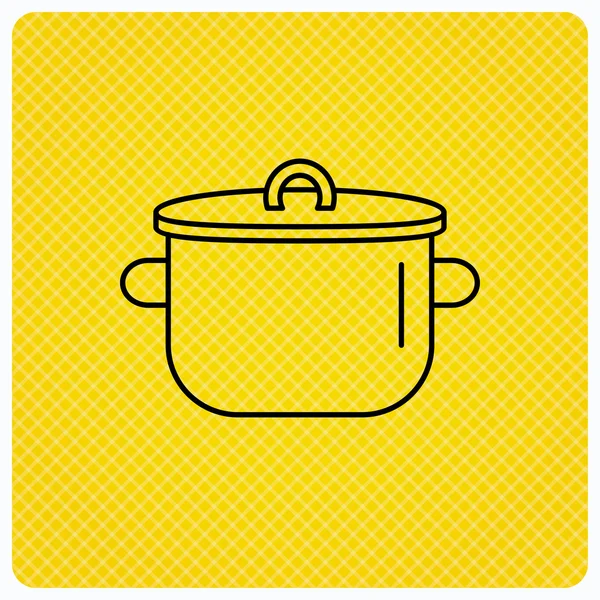 Icono Pan. Signo de olla de cocina . — Archivo Imágenes Vectoriales