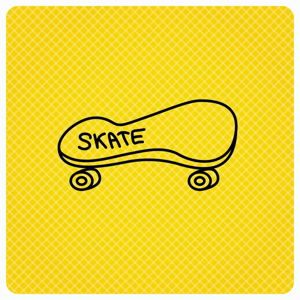 Skateboard pictogram. Schaatsen sport teken. — Stockvector