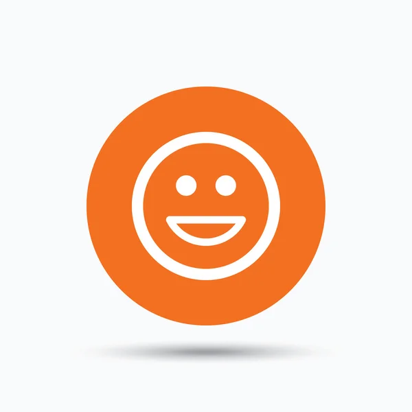 Feliz icono de sonrisa. Smiley risa emoticono signo . — Archivo Imágenes Vectoriales