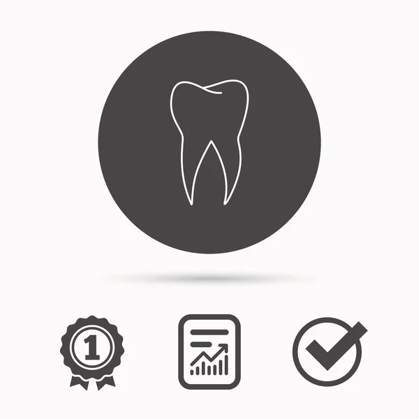 Tooth icon. Dental stomatology sign. — Stock Vector