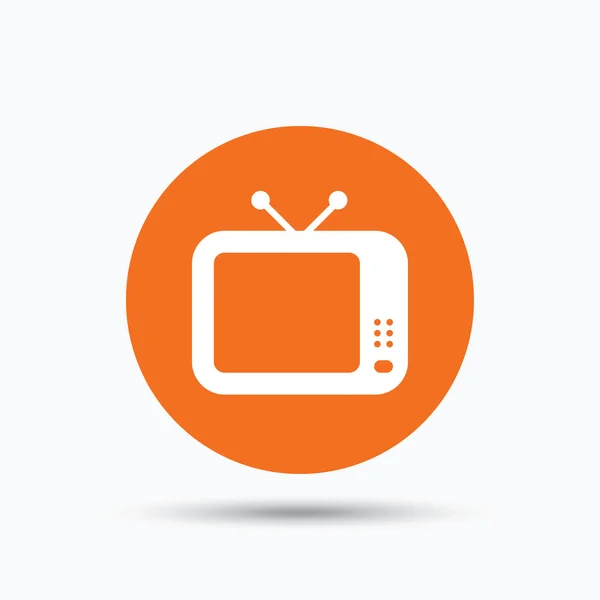 TV-Ikone. Retro-Fernsehschild. — Stockvektor