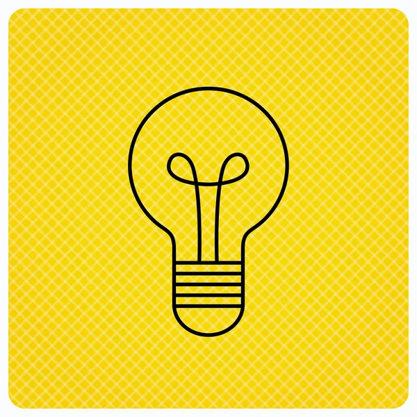 Icône de lampe. Idée et solution signe . — Image vectorielle