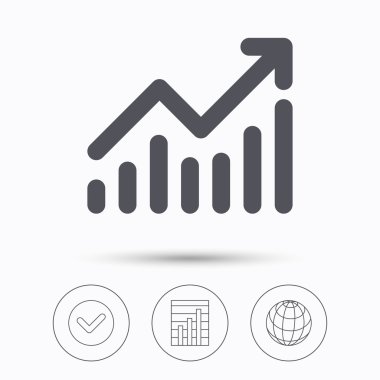 Grafik simgesi. İş analizi işareti grafik.