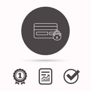 Engellenen kredi kartı simgesi. İşareti alışveriş.