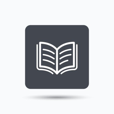 Kitap simgesi. Çalışma edebiyat işareti.