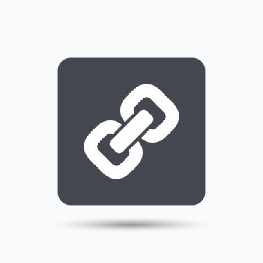 Zincir simgesi. Internet web köprü işareti.