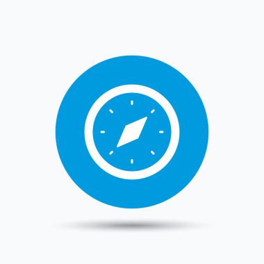 Pusula simgesini. Navigasyon cihazı işareti.