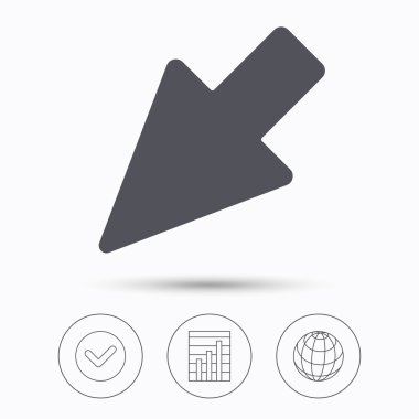 İmleç simgesi. Bilgisayar konumu işaret işareti.