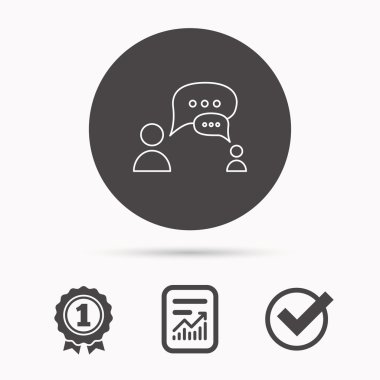 İletişim simgesi. Sohbet konuşma kabarcıklar işareti.