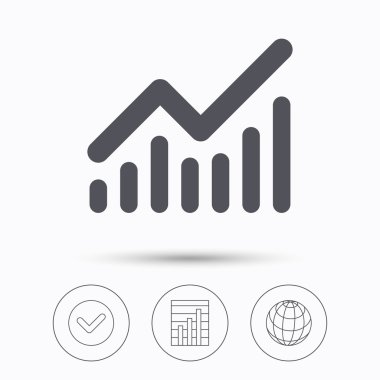 Grafik simgesi. İş analizi işareti grafik.