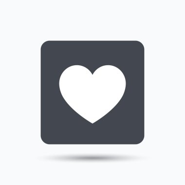 Kalp simgesi. Romantik aşk işareti.