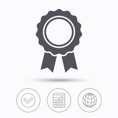 Madalya simgesi. Kazanan ödül amblemi işareti.