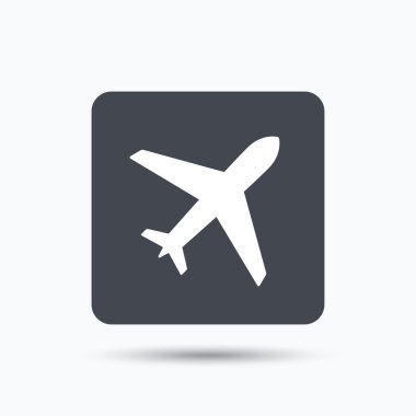 Uçak simgesi. Uçuş taşıma işareti.