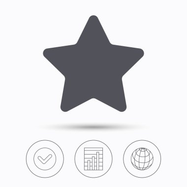 Yıldız simgesi. Sık kullanılan veya en iyi işareti.