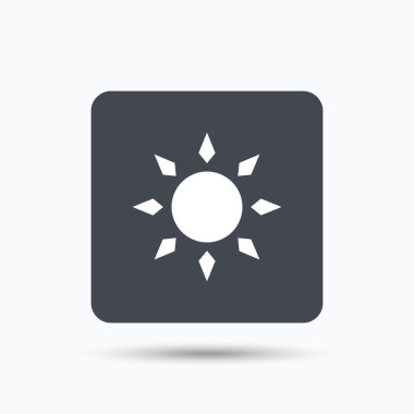 Güneş simgesi. Güneşli hava işareti.