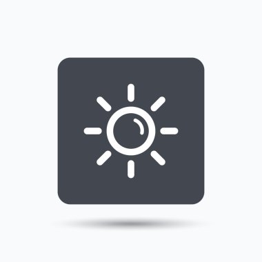 Güneş simgesi. Güneşli hava işareti.