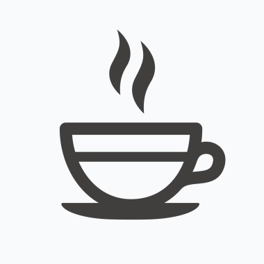 Çay Kupası simgesi. Sıcak kahve içecek işareti.