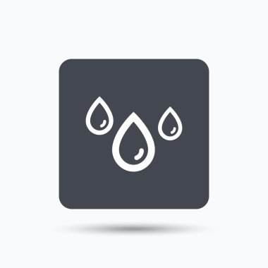 Su damla simgesi. Yağmurlu hava işareti.