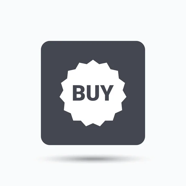 Compra el icono. Signo estrella de compras online . — Vector de stock