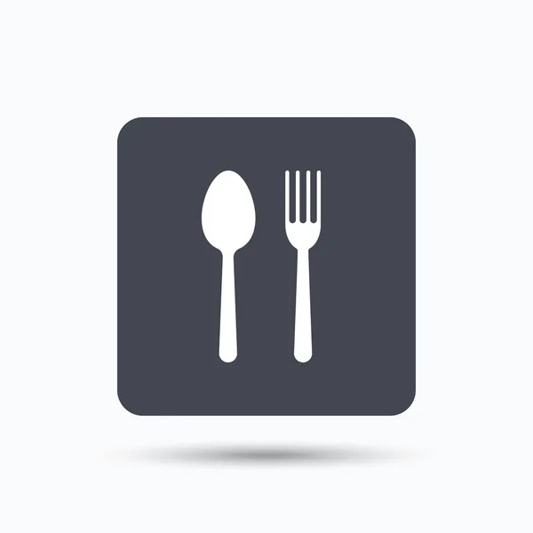 Food icons. Fork and spoon sign. — Stock Vector