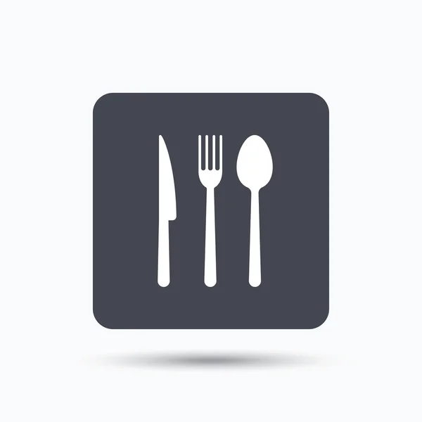 Fork, knife and spoon icons. Cutlery sign. — Stock Vector