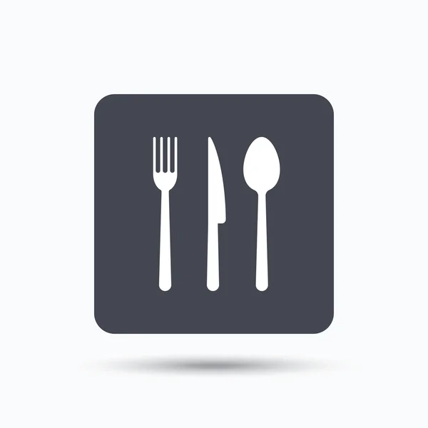 Fork, knife and spoon icons. Cutlery sign. — Stock Vector