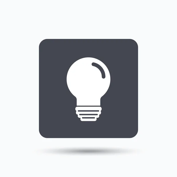 Light bulb ikonen. Lampa belysning sign. — Stock vektor
