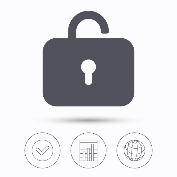 Lock icon. Privacy locker sign. — Stock Vector
