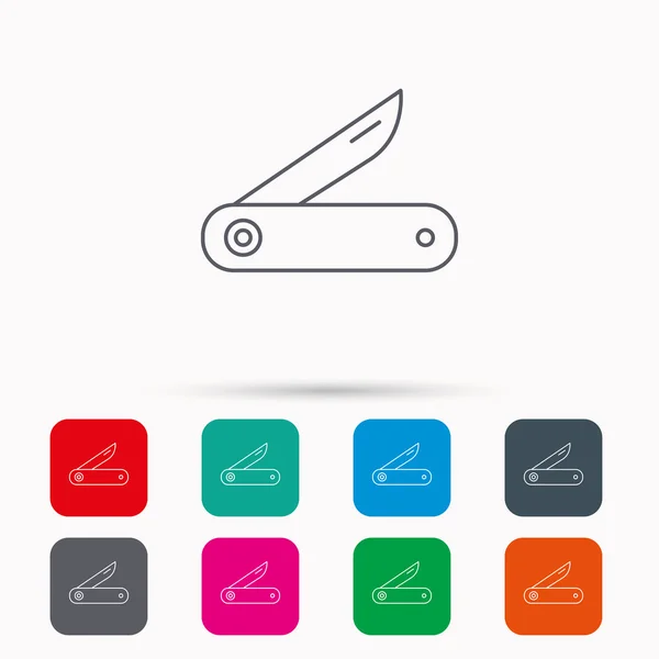 Ícone de faca multiferramenta. Sinal multifuncional da ferramenta . — Vetor de Stock
