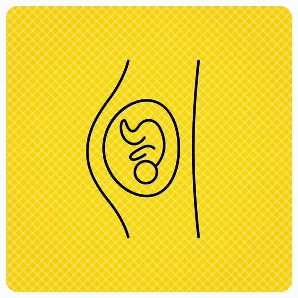 Икона беременности. Признак медицинской генекологии . — стоковый вектор