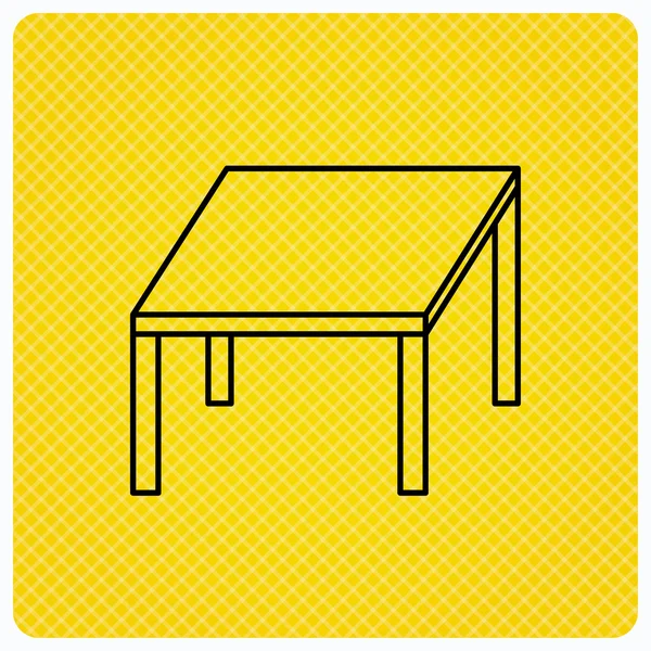 Table icon. Furniture desk sign. — Stock Vector
