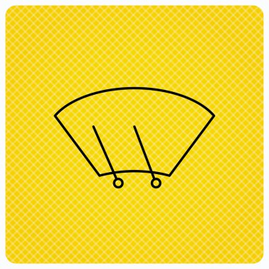 Ön cam silecekleri simgesi. Ön cam işareti.