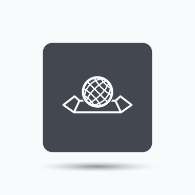 Dünya harita simgesi. Küre işareti.