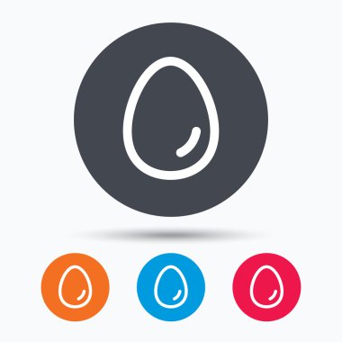 Yumurta simgesi. Kahvaltı yemek işareti.