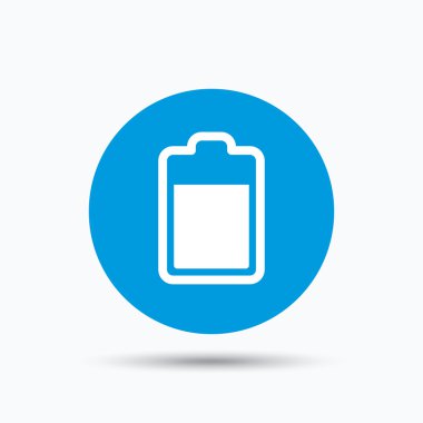 Pil güç simgesi. Akümülatör işareti şarj.