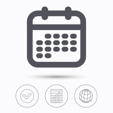 Takvim simgesini. Olaylar uyarı mektubu işareti.