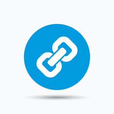 Zincir simgesi. Internet web köprü işareti.