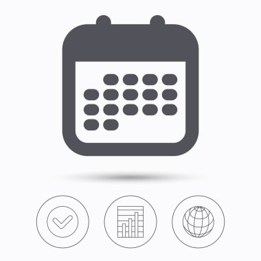 Takvim simgesini. Olaylar uyarı mektubu işareti.