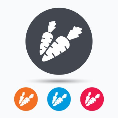 Havuç simgesi. Doğal sebze işareti.