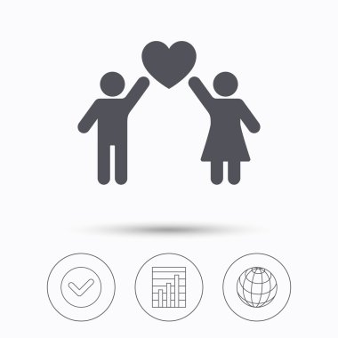 Çift simgesi tr. Geleneksel genç aile işareti.