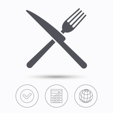 Çatal ve bıçak simgeler. Çatal bıçak takımı işareti.