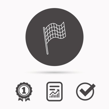 Bayrak simgesini bitirmek. Başlangıç yarış işareti.