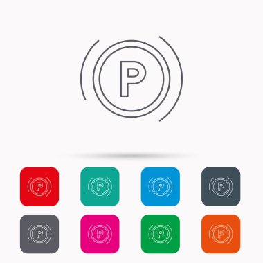 Park simgesi. Pano işareti.